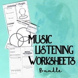 Music Listening Worksheet Bundle