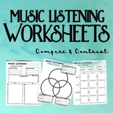 Music Listening Worksheets, Compare & Contrast