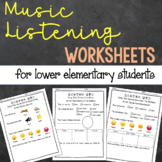 Music Listening Worksheets for Lower Elementary - Printabl