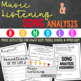 Music Listening and Song Analysis BUNDLE for Lower to Uppe