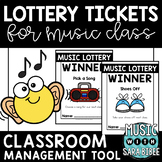 Music Lottery Classroom Coupons - Color/BW with Editable Version