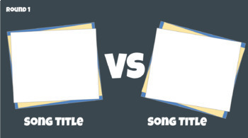 Preview of Music Madness- Bracket and Presentation Template