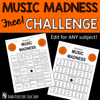 Preview of Music Madness Practice BINGO / Band Practice Log FREEBIE