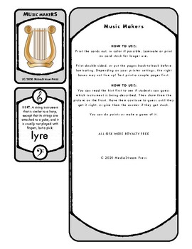 Preview of Music Makers  - Musical Instrument Identification Card Game