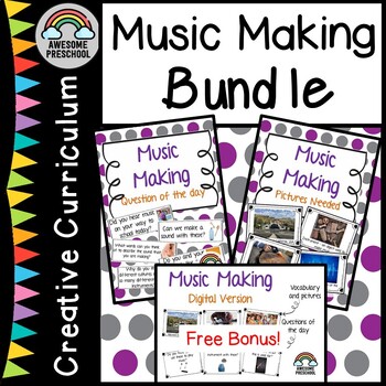 Preview of Music Making - Bundle - QOD & ALL PICTURES NEEDED (Creative Curriculum®)