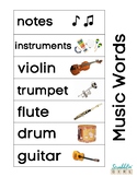 Music Making Study Vocabulary Cards for Creative Curriculum