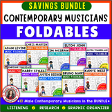 Musician Worksheets - Ten Contemporary Male Musicians Fold