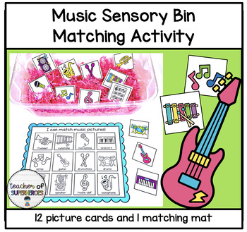 Preview of Music Matching Activity for Sensory Bin