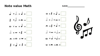 Preview of Music Math 2 - Addition and Subtraction