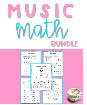 Preview of Music Math BUNDLE Print & Go Cross-Curricular Worksheets
