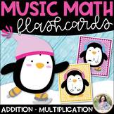 Music Math Flash Cards for Piano Lessons - Addition & Mult