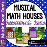 Music Math Houses BOOM CARDS
