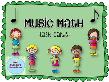 Preview of Music Math Task Cards