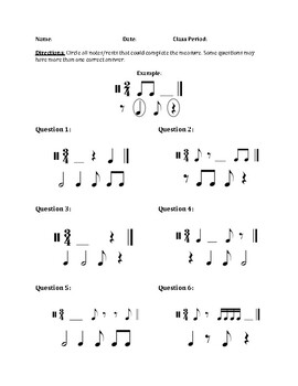 musicmath worksheets