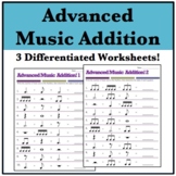 Music Math Worksheets | Advanced Music Addition
