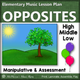 High & Low & Middle Elementary Music Lesson Plan + Assessm