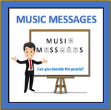 Music Messages - an activity to practice note names