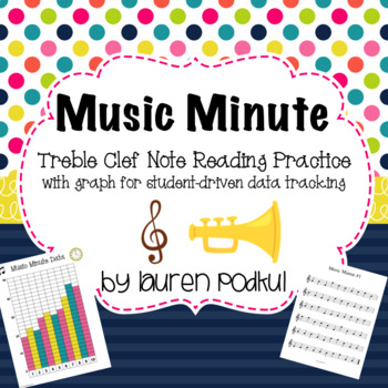 Preview of Music Minute - Treble Clef Note Reading Practice