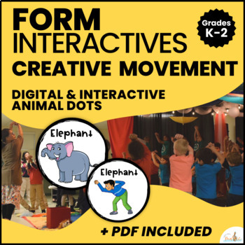 Preview of Music Movement Activities for Elementary Class / Animals Posters Dots