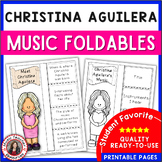 CHRISTINA AGUILERA Music Listening and Research Foldables