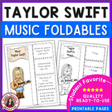 TAYLOR SWIFT Music Listening and Research Foldables