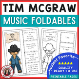 Tim McGraw: Music Listening and Research Foldables