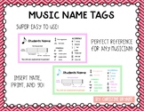 Music Name Tags