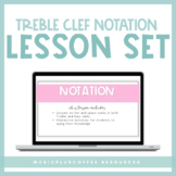 Music Treble Clef Notation Lesson for Google Slides™ | Dis