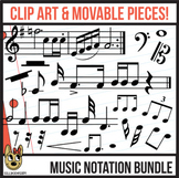 Music Notation: Movable Digital Pieces & Clip Art BUNDLE