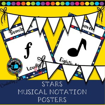 Preview of Music Notation Posters- Stars