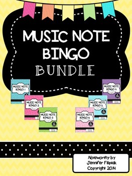 Preview of Music Note Bingo Bundle