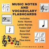 Music Note Flashcards and Vocabulary Treble Tree Music
