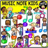 Music Note Kids Clip Art Bundle {Educlips Clipart}