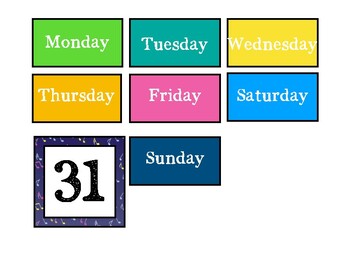 Pocket Chart Calendar For Classroom