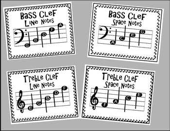 Music Note Name Classroom Signs By The Purple Bee Classroom Tpt