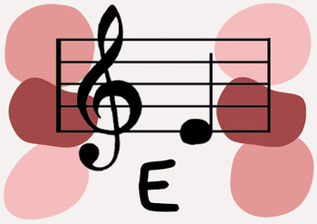 Preview of Music Note Poster - 'E'