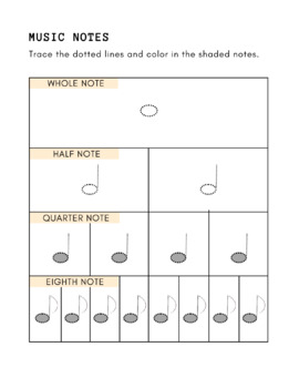 Preview of Music Note Tracing