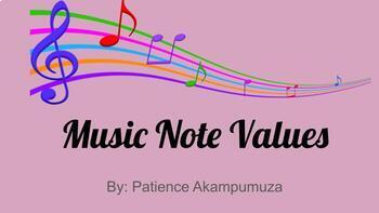 Preview of Music Note Values