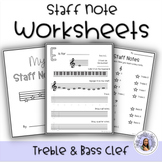 Note of the Day Music Theory Worksheets - Grand Staff Theo