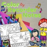Music Notes - Color by Recorder Notes 