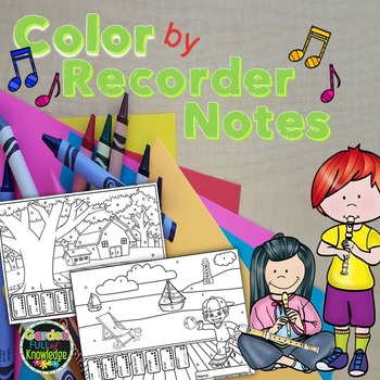 Music Notes - Color by Recorder Notes