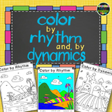 Music Notes - Color by Rhythm and Dynamics
