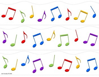 coloured music notes