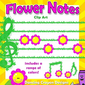 Preview of Music Notes - Flowers