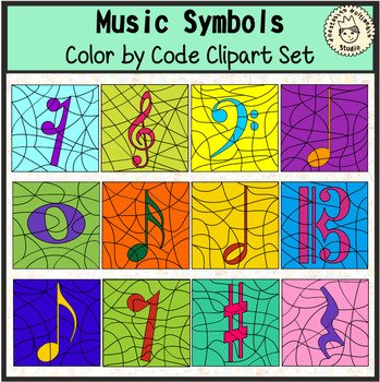 music symbols clip art color