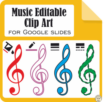 Preview of Music Notes Clipart for Google Slides™ | Movable Images