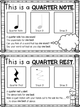 Music Notes and Rests: Music Mini Book by Molly Music | TpT