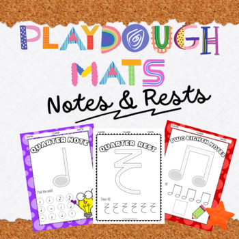 Preview of Music Notes and Rests - Playdough Mats