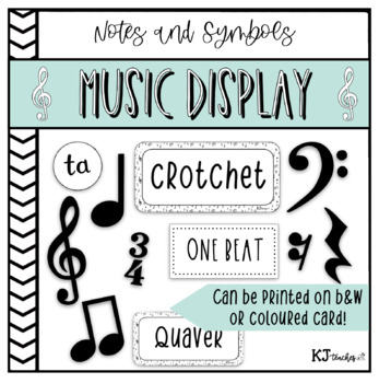 Preview of Music Notes and Symbols Display