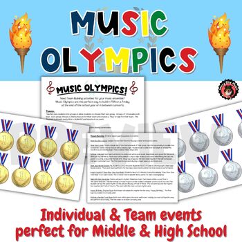 Preview of Music Olympics- Individual and Team Events perfect for your Choir or Band!